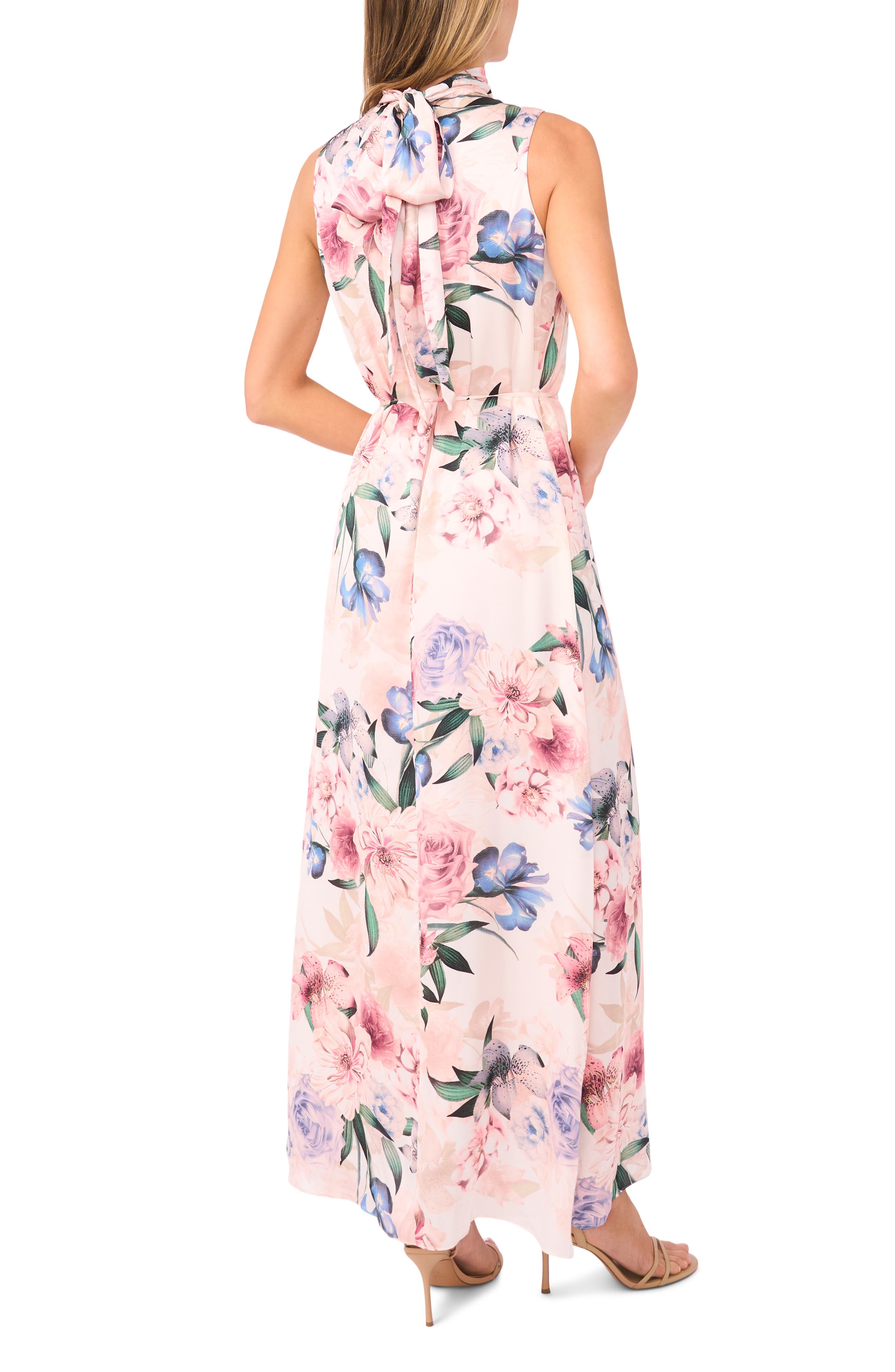 Floral Tie Neck Maxi Dress - image 4