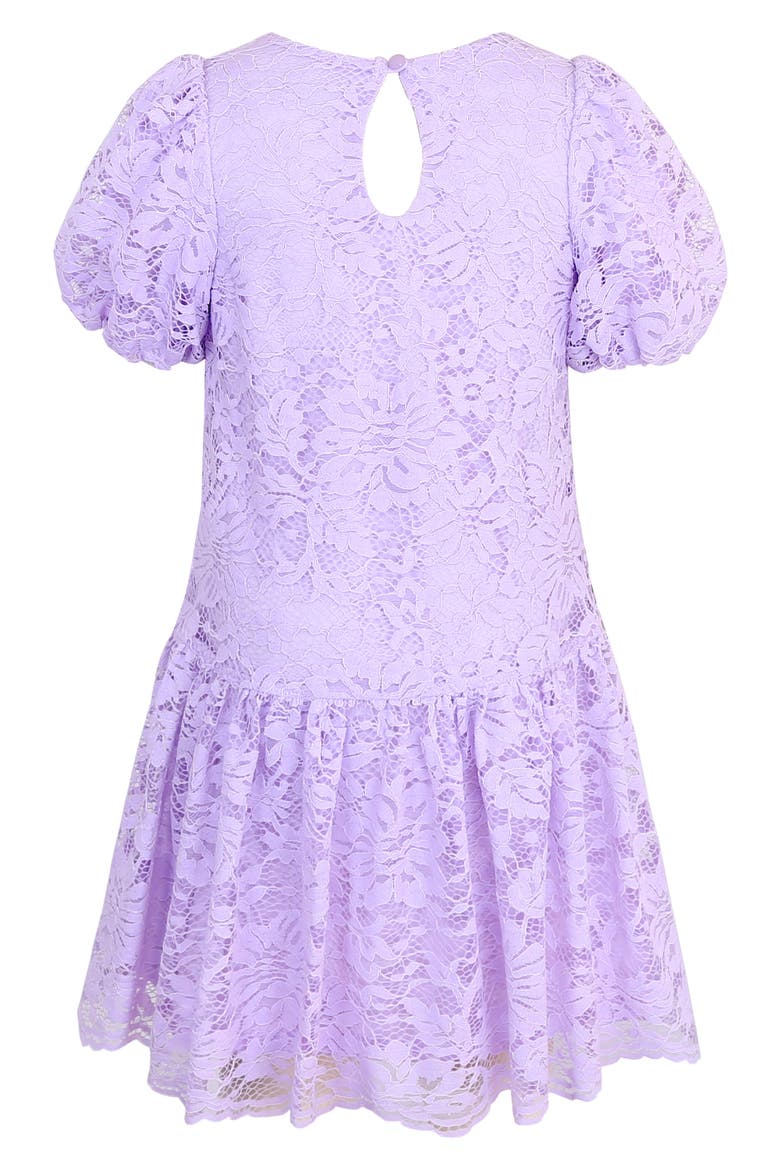 Kids' Scallop Hem Lace Dress, Alternate, color, LILAC