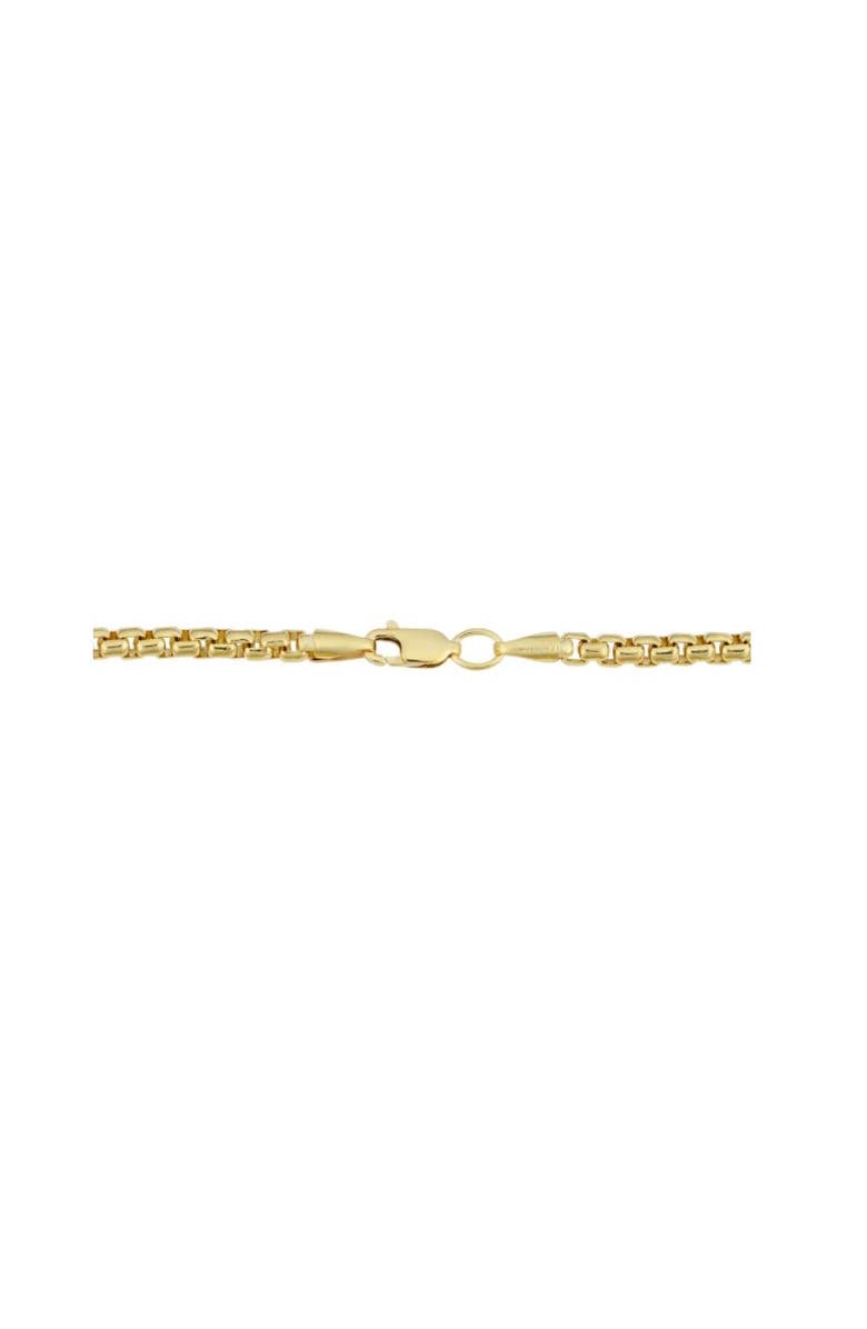 Bliss Diamond 14k Gold Filled 3.5-mm Round Box Link Chain Bracelet, Alternate, color, 14K Yellow Gold