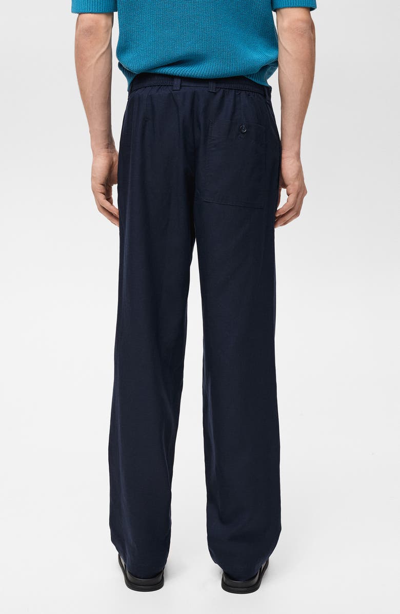 MANGO Regular Fit Pants, Alternate, color, Dark Navy