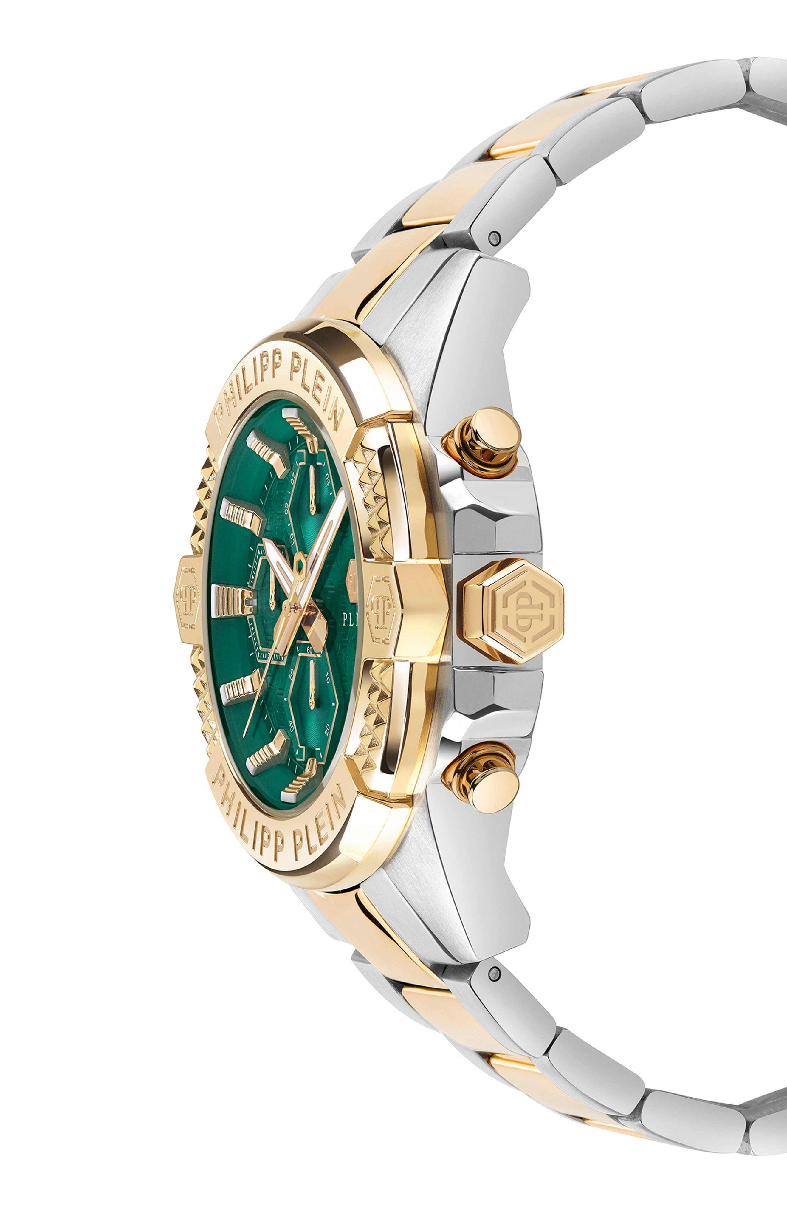 PHILIPP PLEIN The $kull Chronograph Two-Tone Bracelet Watch, 44mm