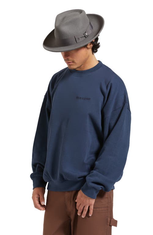 Brixton Swindle Wool Fedora In Grey/grey