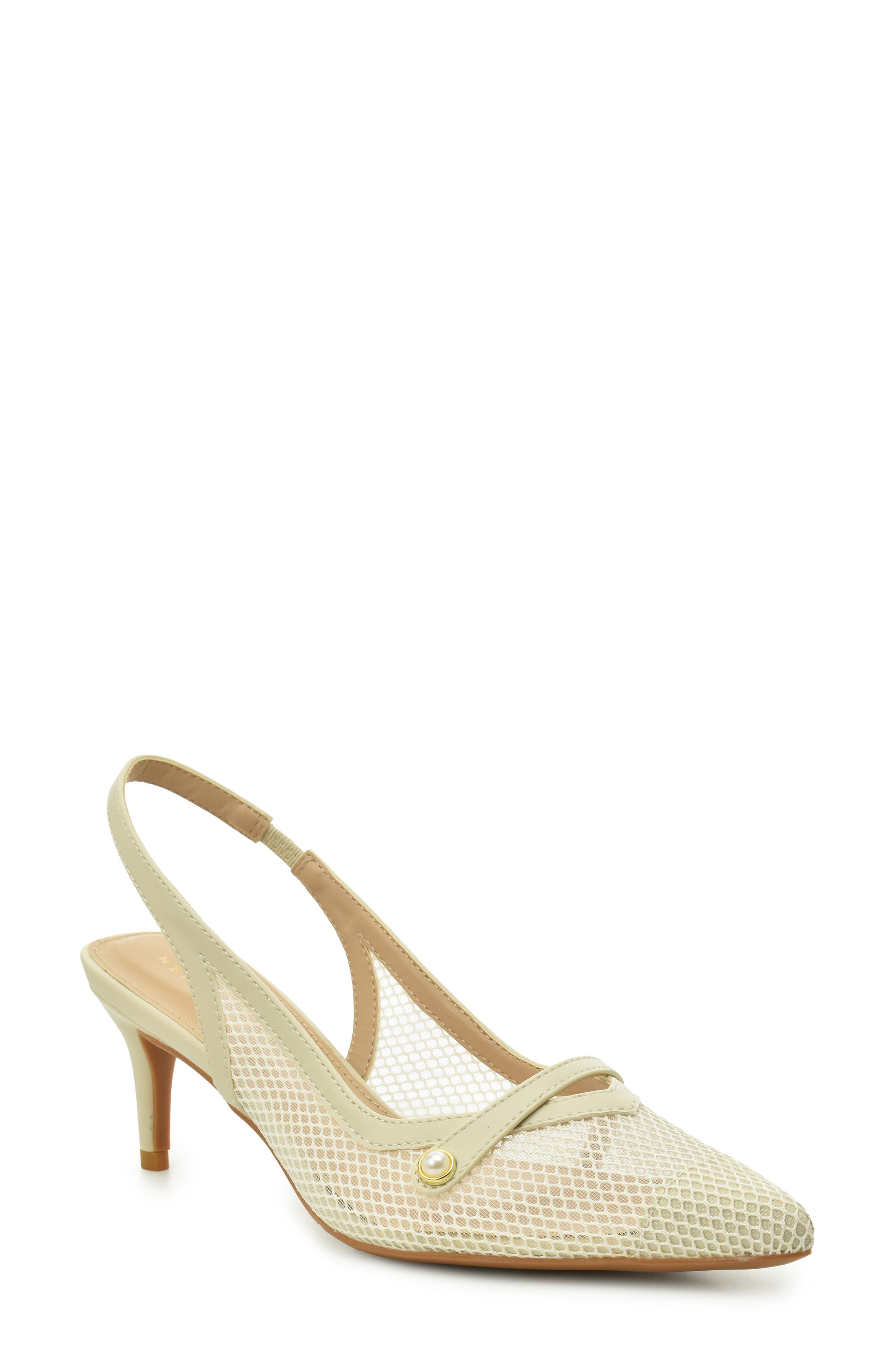 Nicole Miller Mesh Slingback Pump