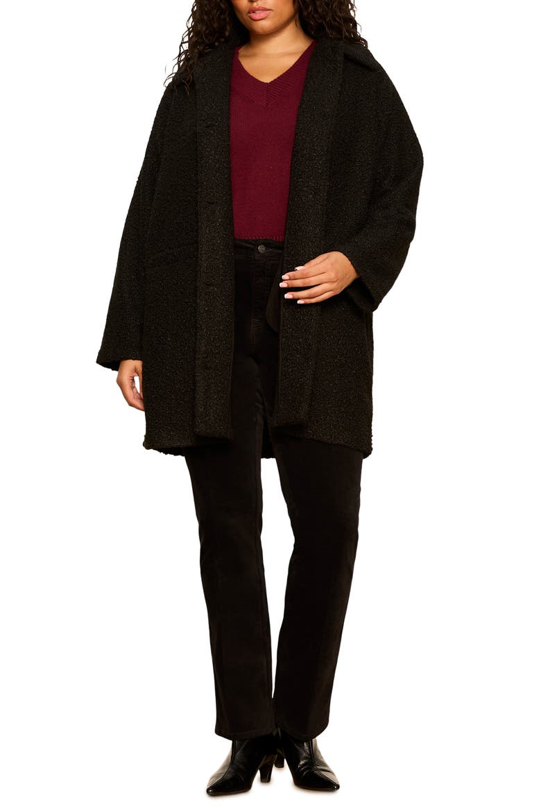 Upside Faux Fur Jacket, Alternate, color, BLACK
