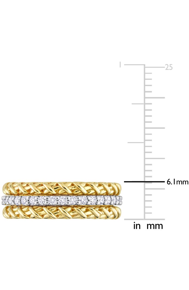 Julianna B. Diamond Triple Row Twisted Ring 14k, Alternate, color, Yellow Gold