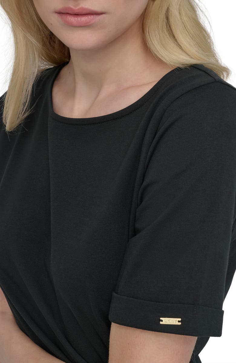 DKNY Side Tie A-Line Dress, Alternate, color,