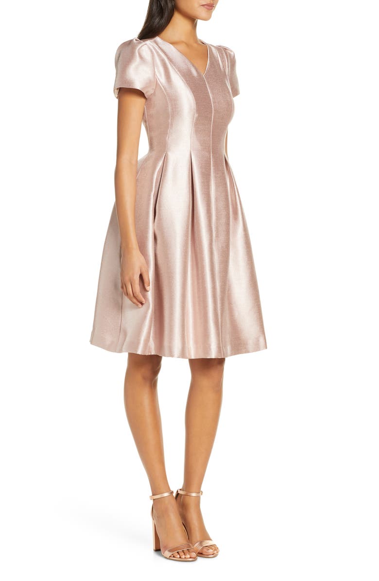 Rachel Parcell Shine Satin Twill Party Dress, Alternate, color,