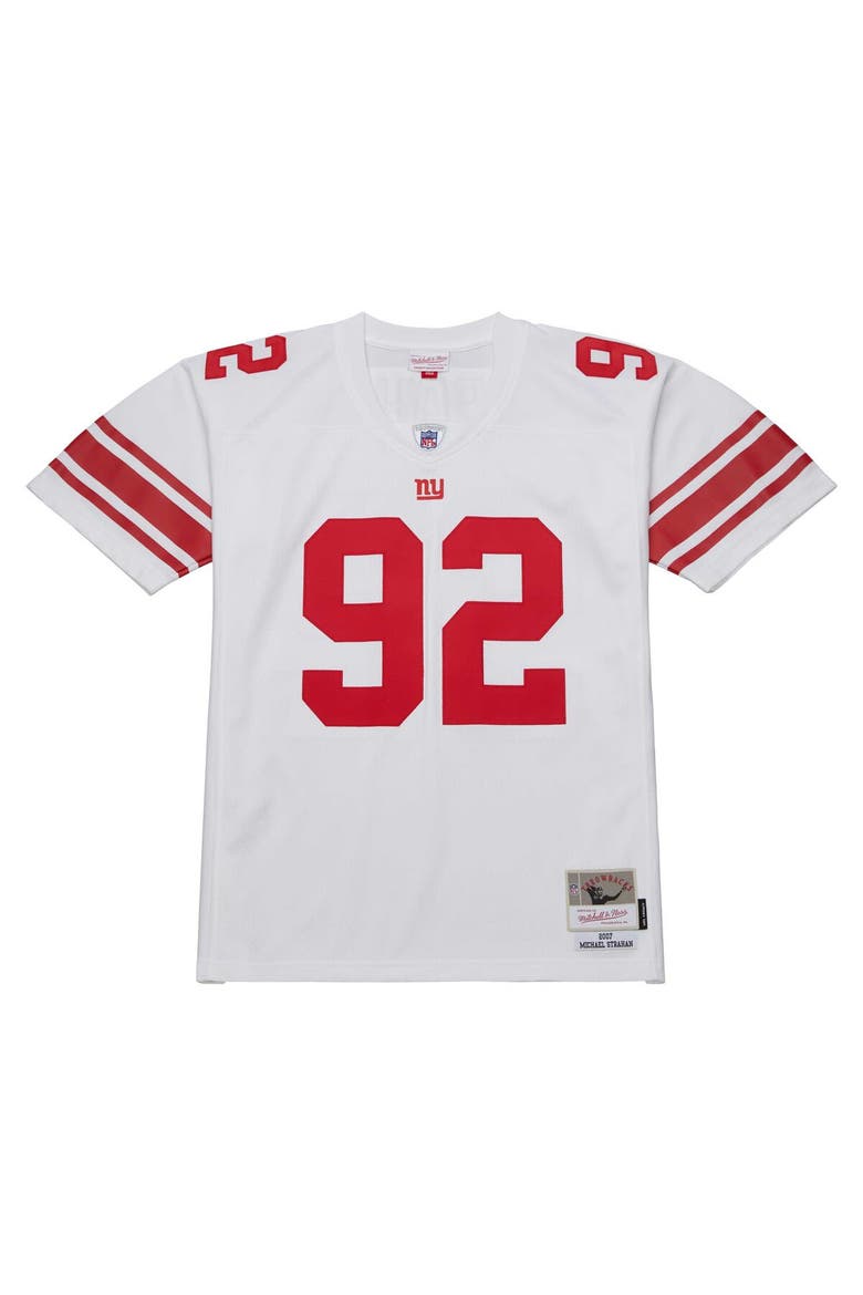 Men's Mitchell & Ness Michael Strahan White New York Giants Legacy Replica Jersey, Alternate, color, White