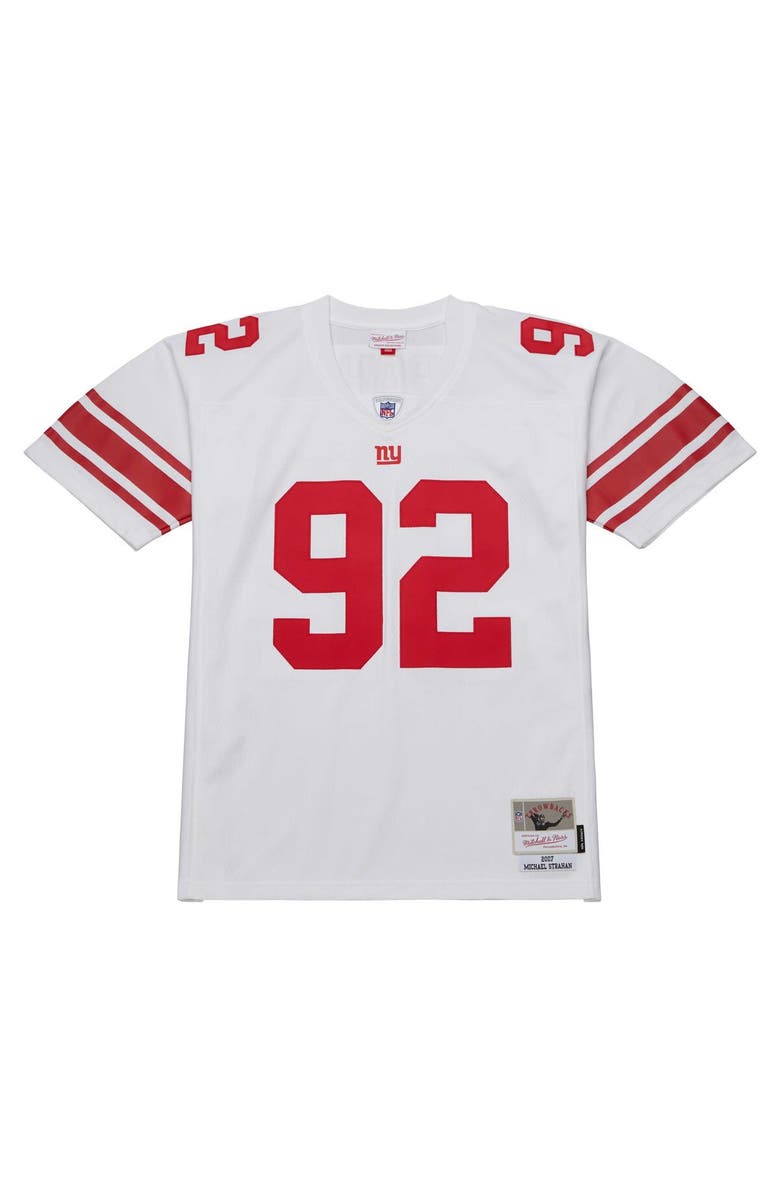 Mitchell & Ness Men's Mitchell & Ness Michael Strahan White New York Giants Legacy Replica Jersey, Alternate, color, 