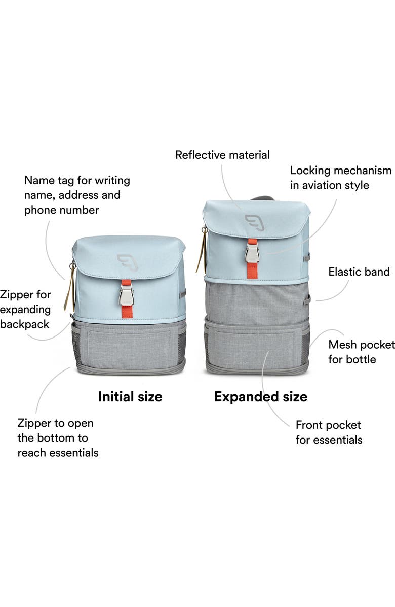 Stokke JetKids by Stokke Crew Expandable Backpack, Alternate, color, White