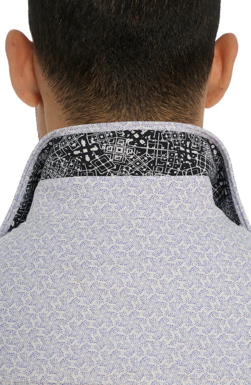 Robert Graham Asterisk Classic Fit Knit Button-up Shirt In Blue