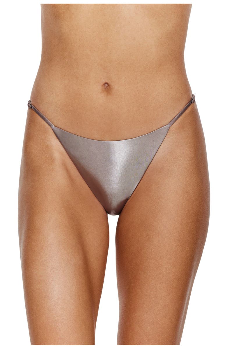 Flirtt Gottex Shine Bright Bikini Bottom, Main, color, Grey