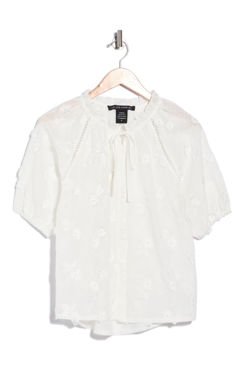 Cotton Peasant Top, Main, color, WHITE