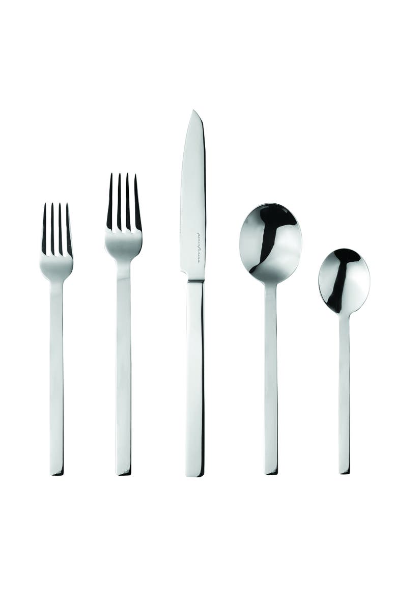 Stile By Pininfarina Flatware Set with Steak Knife - 20 Pieces, Main, color, Silver