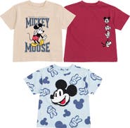 Disney Mickey Mouse 3-Pack Short Sleeve T-Shirts