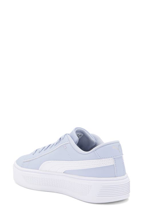 Puma Smash Platform V3 Imprint Sneaker In Cool Weather- White