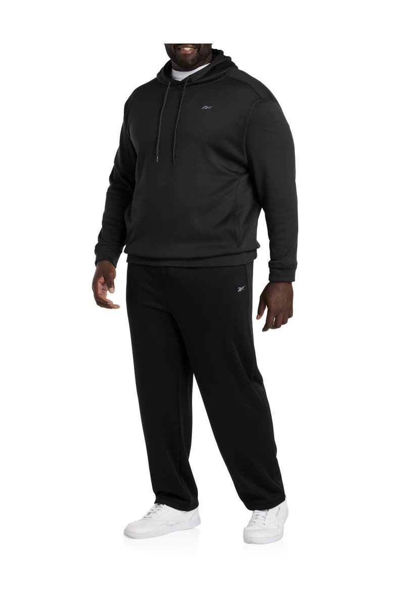 Reebok Big & Tall Performance Fleece Pullover Hoodie, Alternate, color, Black