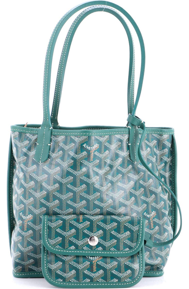 Pre-Owned Goyard Anjou Reversible Tote Coated Canvas Mini, Alternate, color, Green