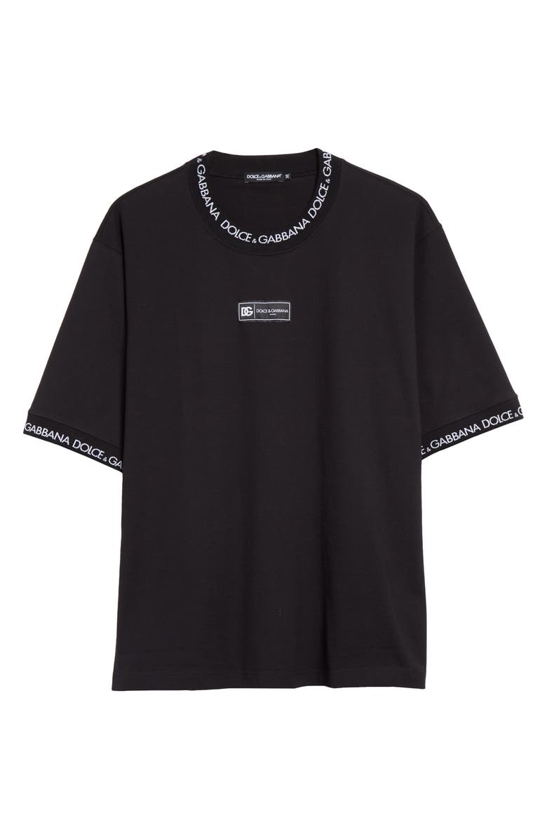 Dolce&Gabbana Logo Tape Oversize T-Shirt, Alternate, color, 