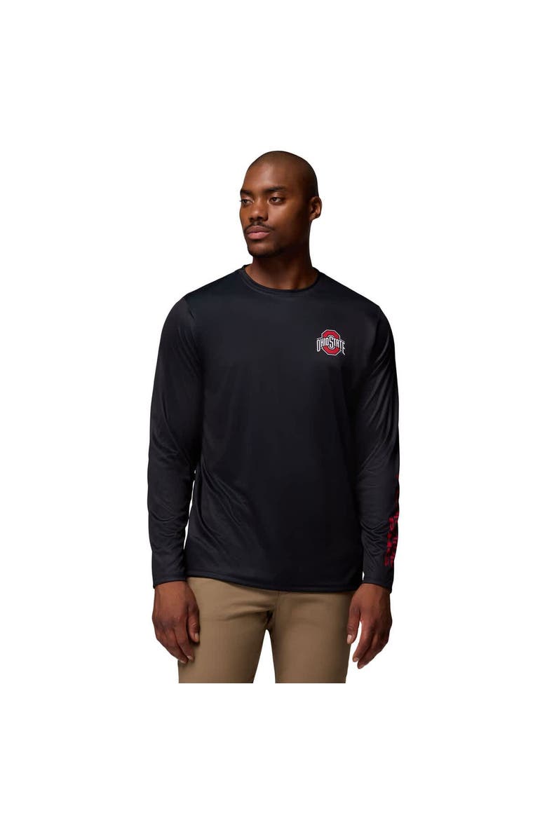 Men's Columbia  Black Ohio State Buckeyes PHG Terminal Shot 3-Hit Long Sleeve T-Shirt, Main, color, Black