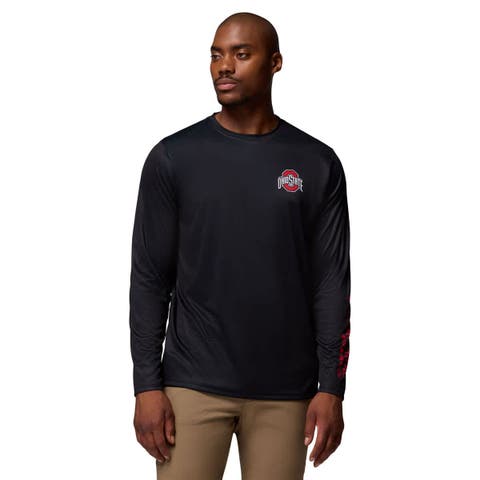 Men's Columbia  Black Ohio State Buckeyes PHG Terminal Shot 3-Hit Long Sleeve T-Shirt