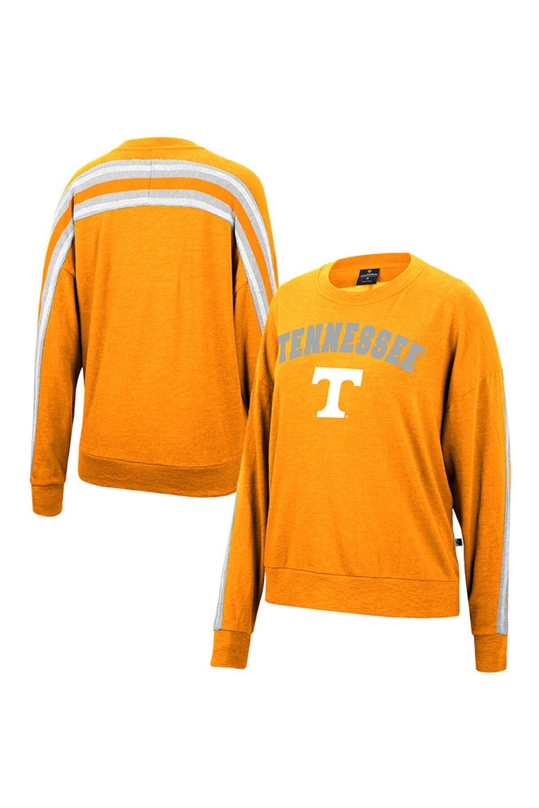 Women's Colosseum Heathered Tennessee Orange Tennessee Volunteers Team Oversized Pullover Sweatshirt, Main, color, Tennessee Orange
