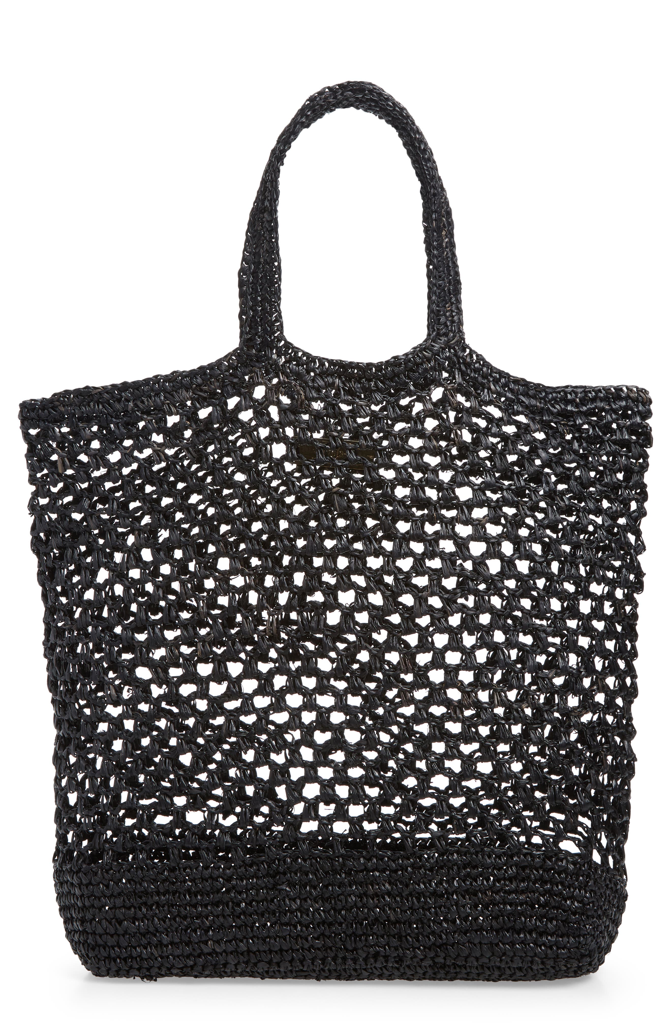 BTB Los Angeles Jayden Raffia Market Tote, Main, color, 