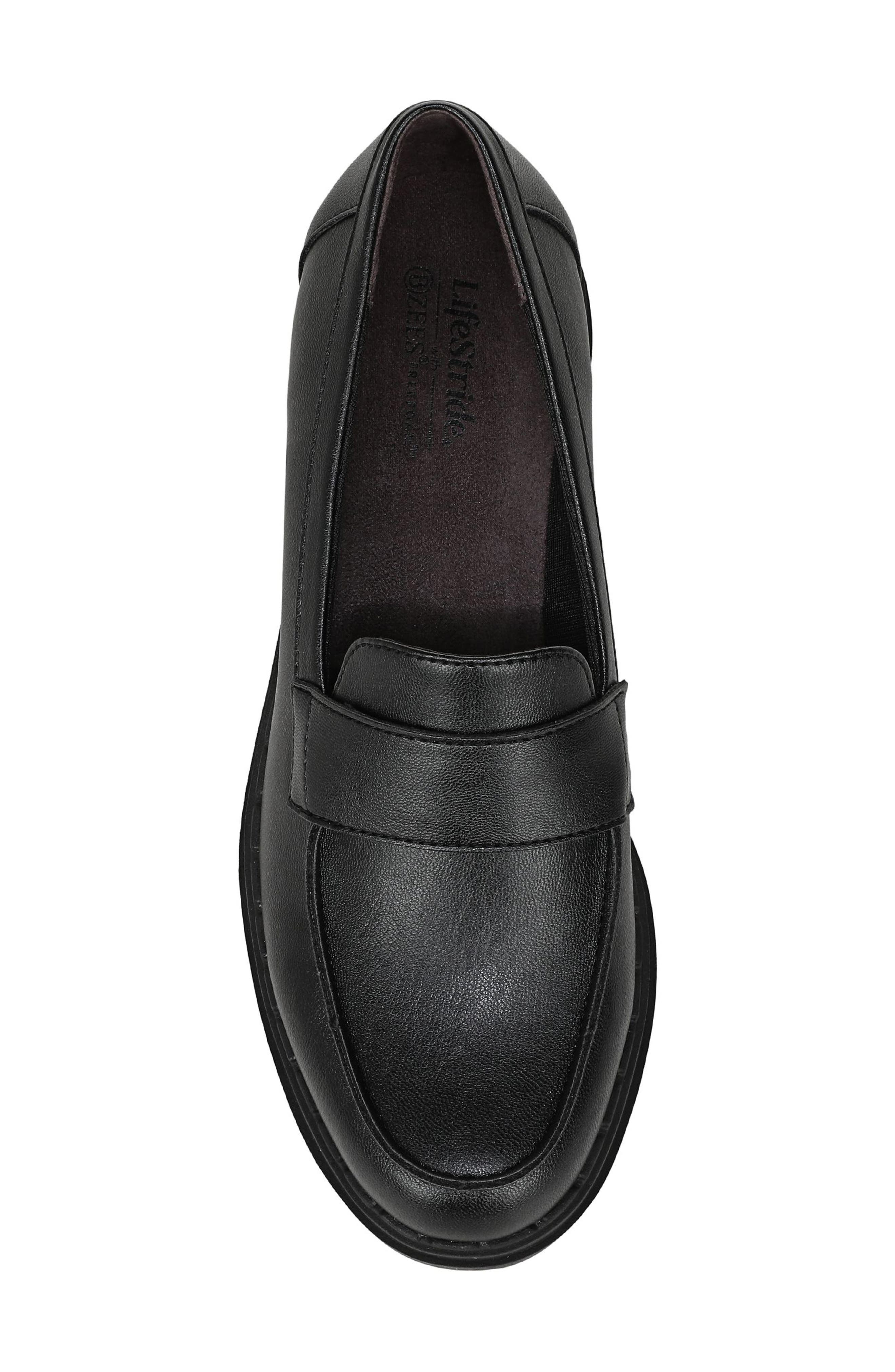 LifeStride Dolce Platform Wedge Loafer, Alternate, color, Black