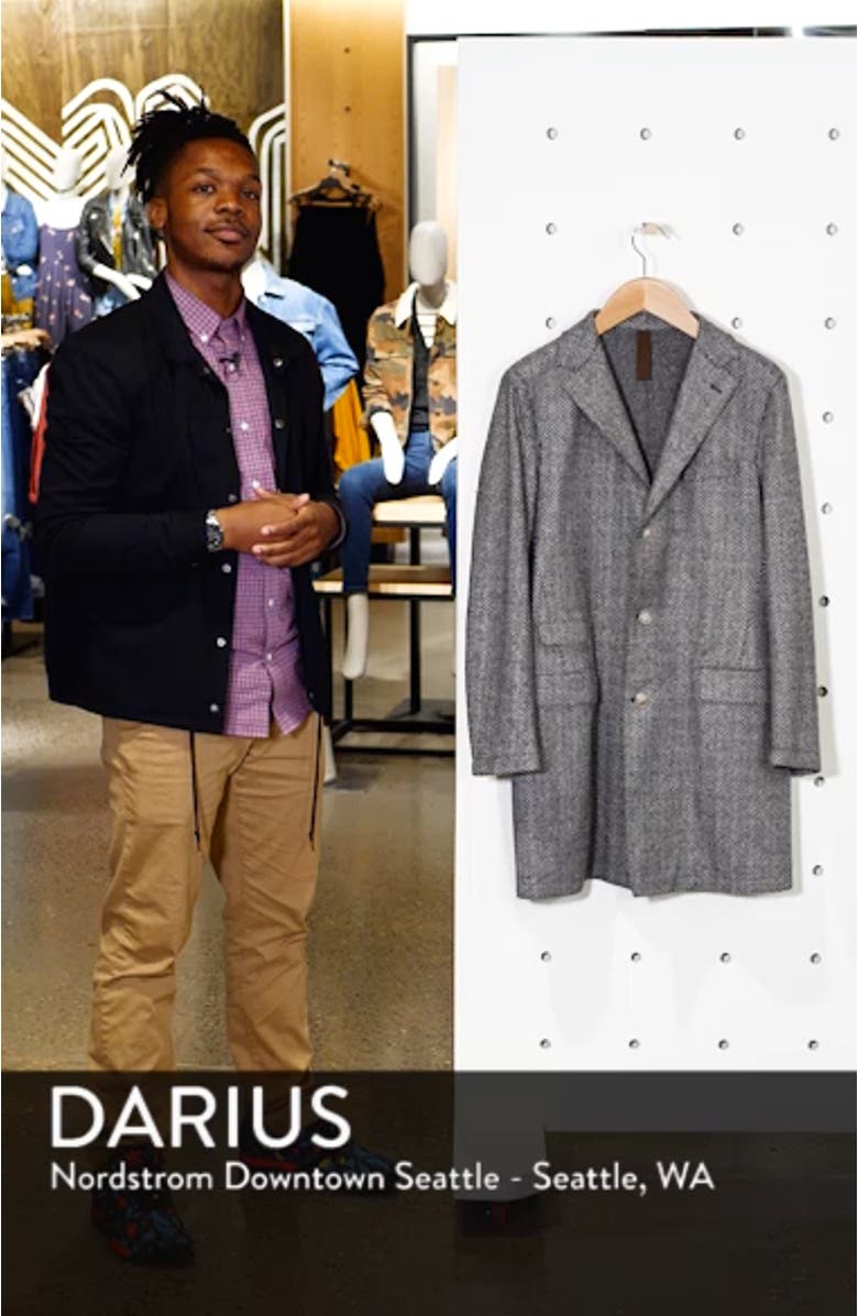 Trim Fit Wool Blend Top Coat, sales video thumbnail