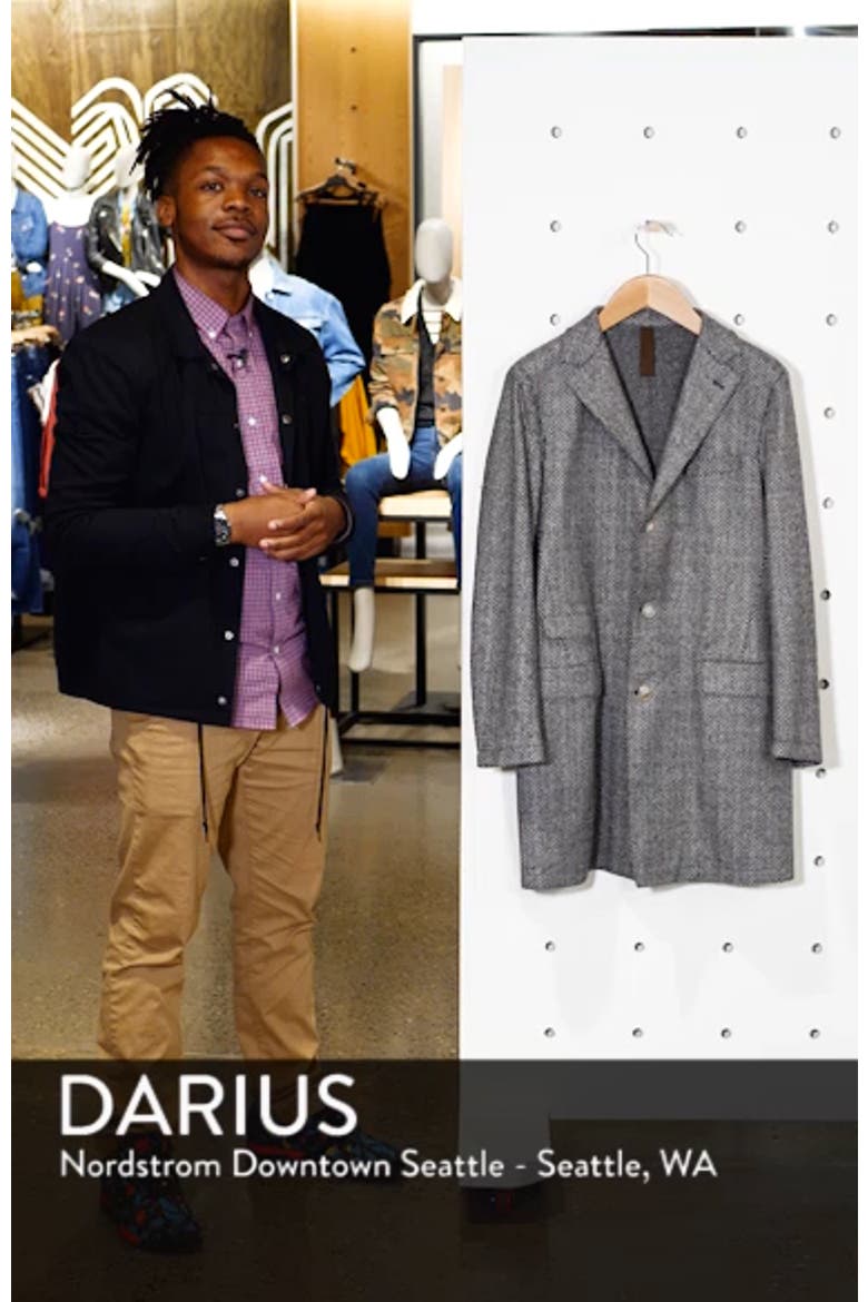 Trim Fit Wool Blend Top Coat video