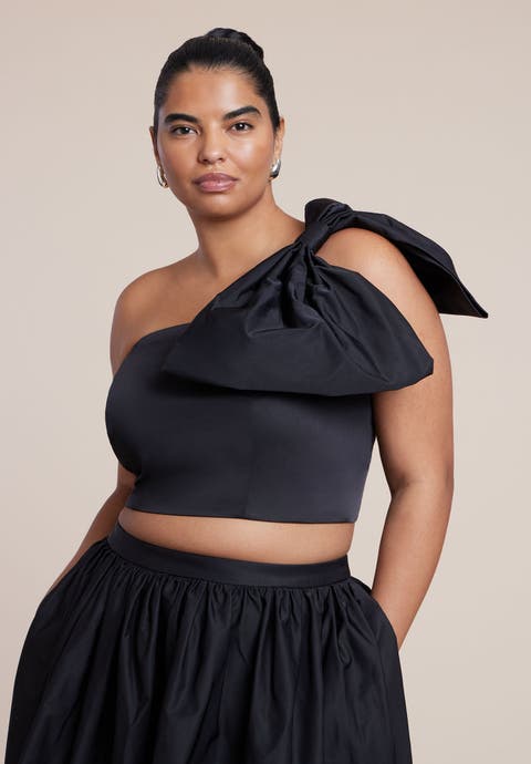 Crop Top With Large Bow (Plus)