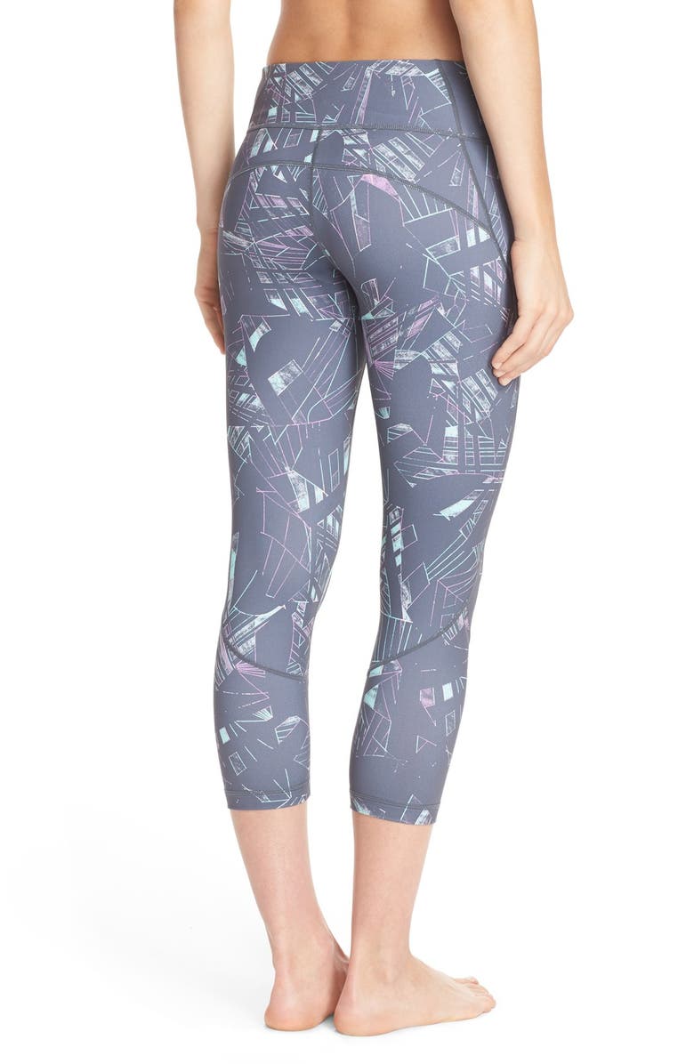 Zella 'Live In' Crop Leggings, Alternate, color, Grey Graphite Astral Print