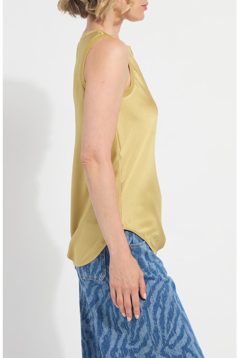 Akemi Mixed Media Tank Top, Alternate, color, GOLD