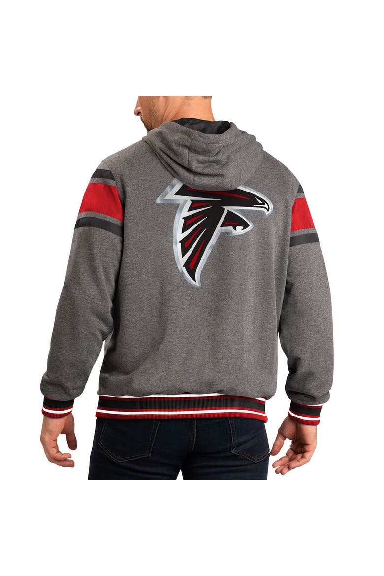 Men's G-III Sports by Carl Banks Gray/Red Atlanta Falcons Extreme Full Back Reversible Hoodie Full-Zip Jacket, Alternate, color, Red