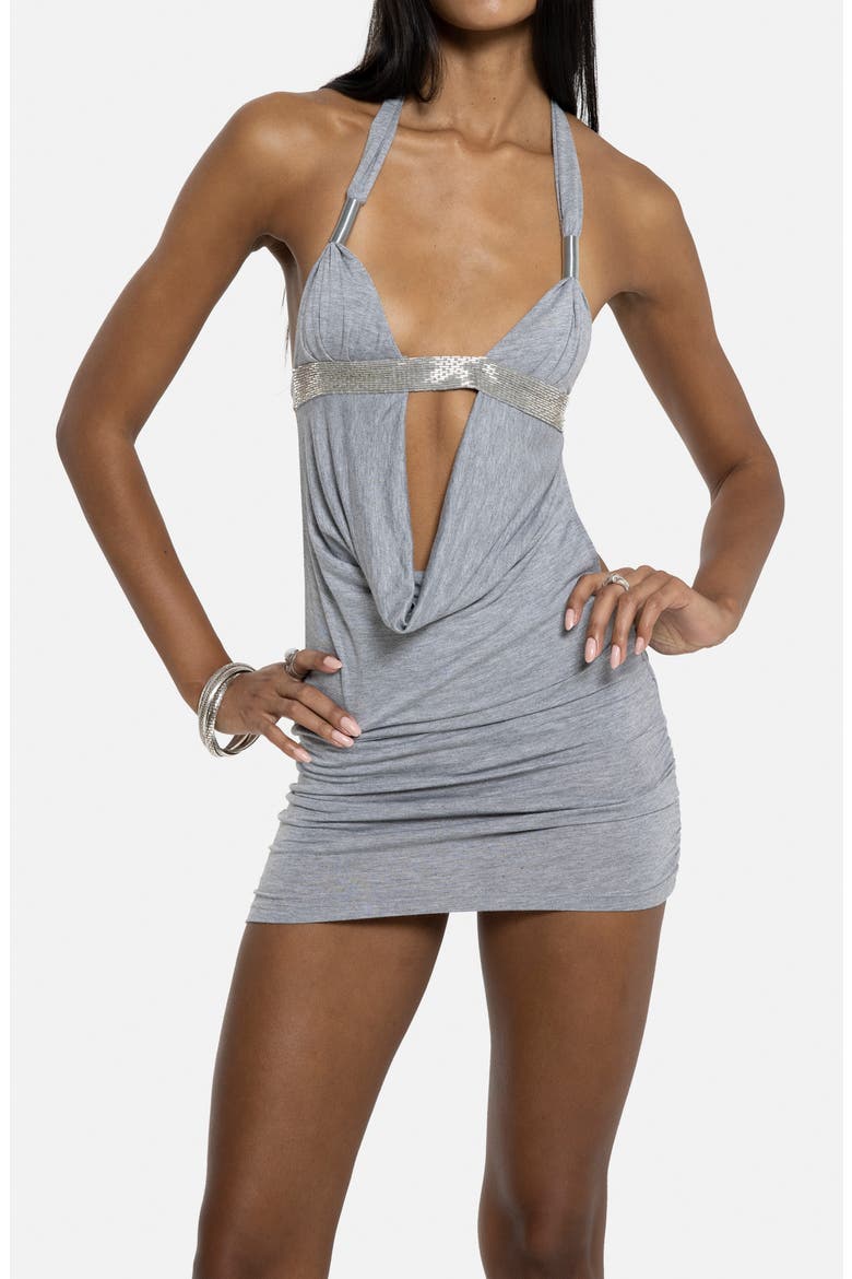 Sequin Knit Minidress, Alternate, color, GREY