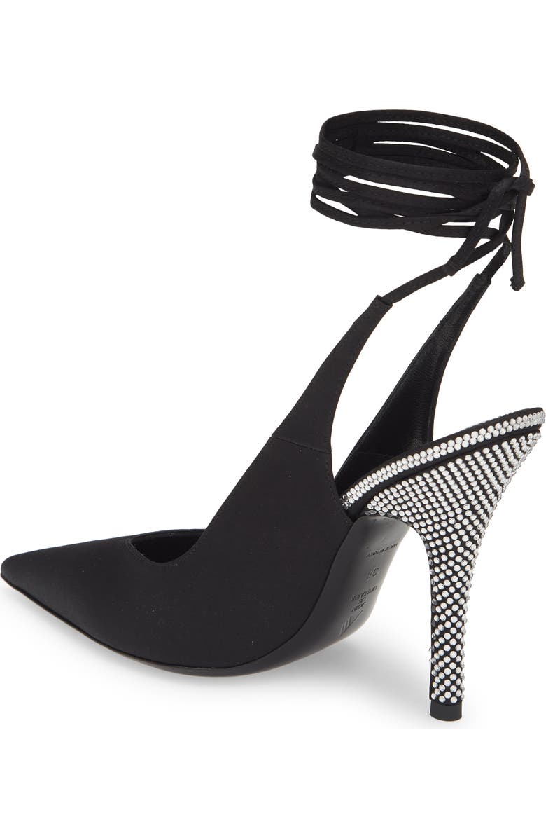 The Attico Ankle Tie Pointed Toe Slingback Pump, Alternate, color,