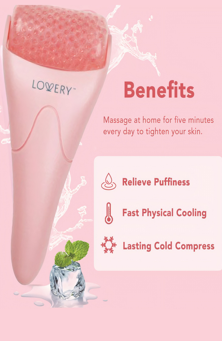 Lovery Gel Bead Face & Body Ice Roller Refresh, Soothe, and Rejuvenate , Pink, Alternate, color,