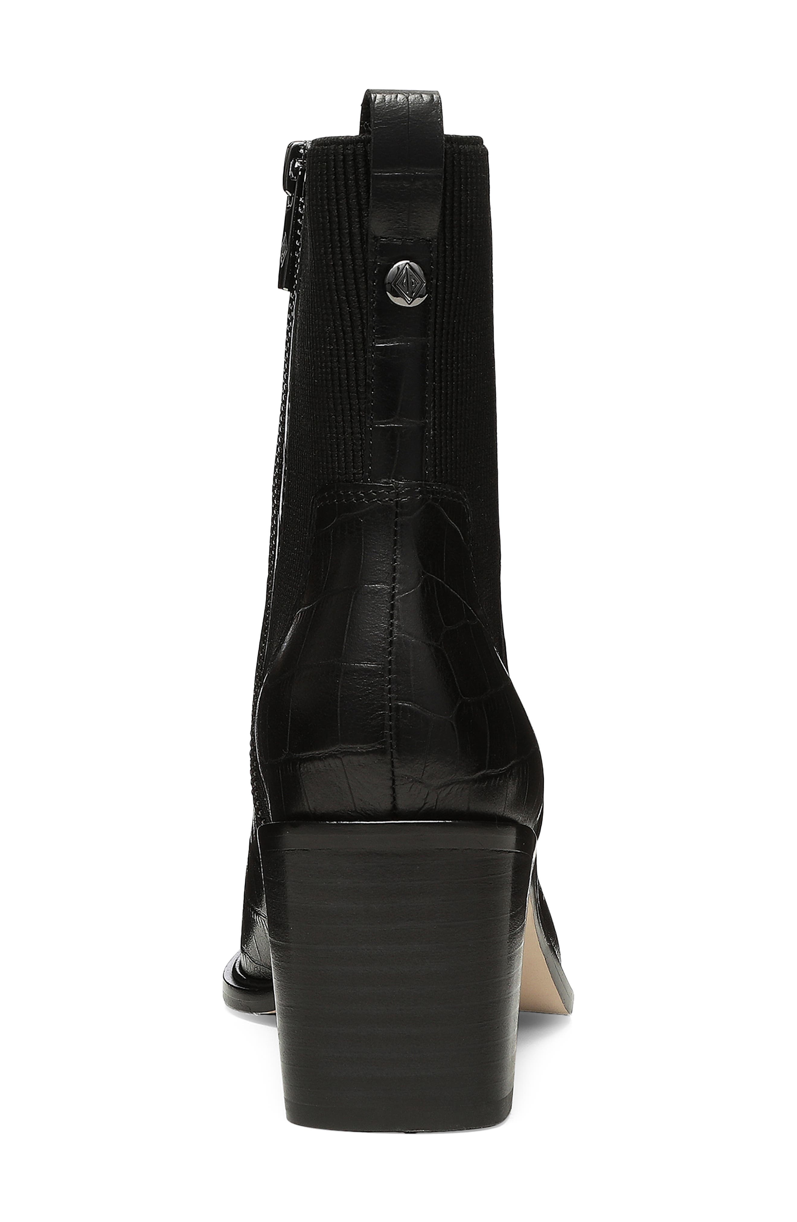 Donald Pliner Kath Croc Embossed Square Toe Bootie, Alternate, color, 