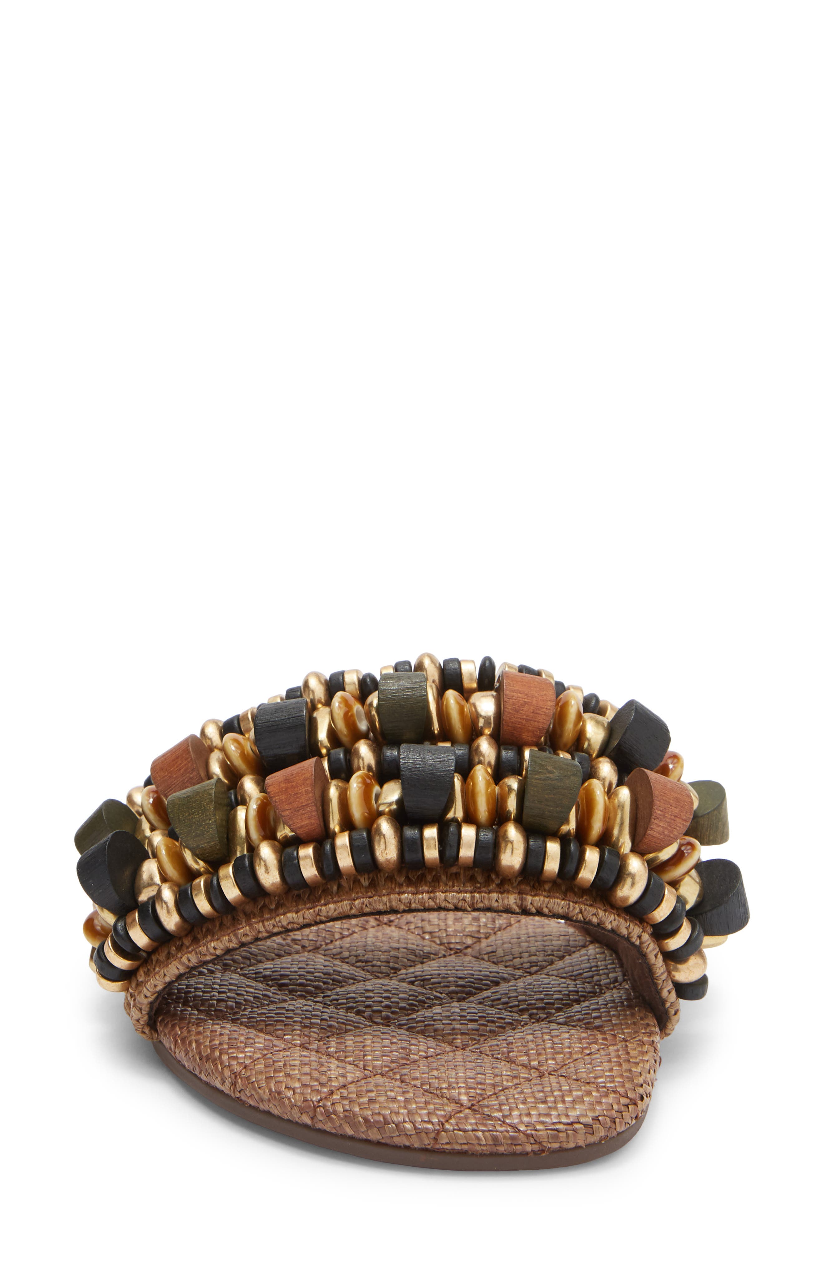 Steve Madden Marika Slide Sandal, Alternate, color, Brown Raffia