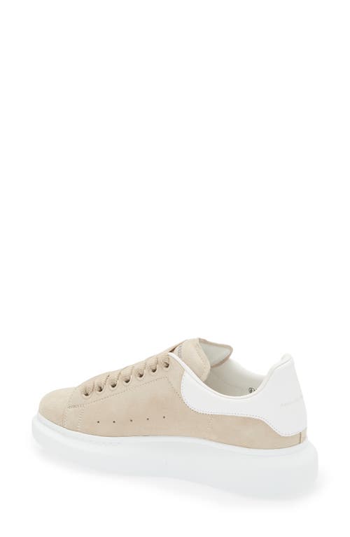 Alexander Mcqueen Oversized Lace-up Sneakers In Light Sand/white