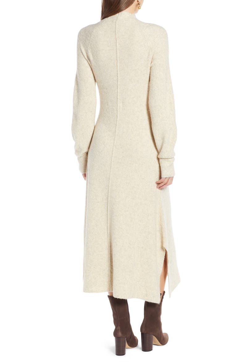 Mock Neck Maxi Sweater Dress (Nordstrom Exclusive), Alternate, color, BEIGE OATMEAL HEATHER