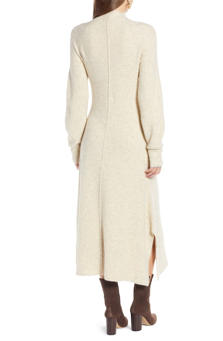 Something Navy Mock Neck Maxi Sweater Dress, Alternate, color, 