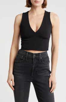 Love By Design Jade Deep V-Neck Crop Top
