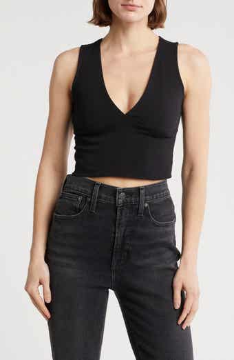 Love By Design Jade Deep V-Neck Crop Top