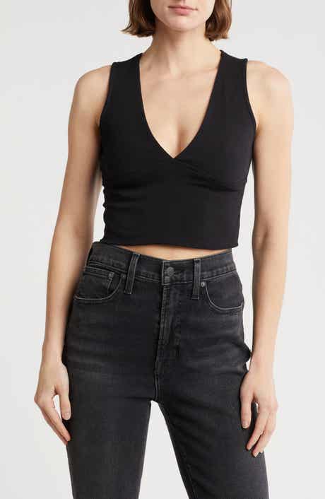 Love By Design Jade Deep V-Neck Crop Top