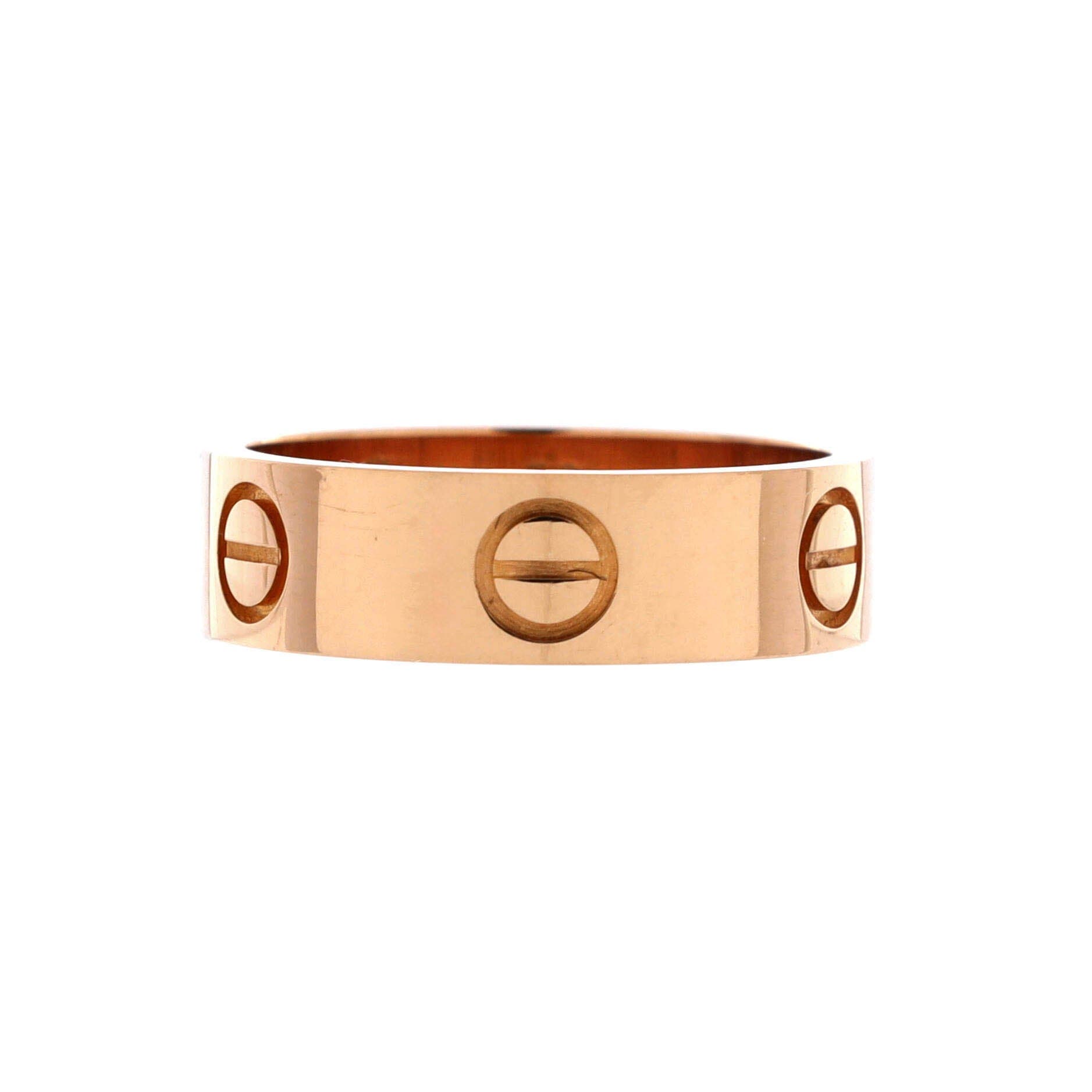 Love Band Ring 18K Rose Gold, Main, color, Metallic Gold