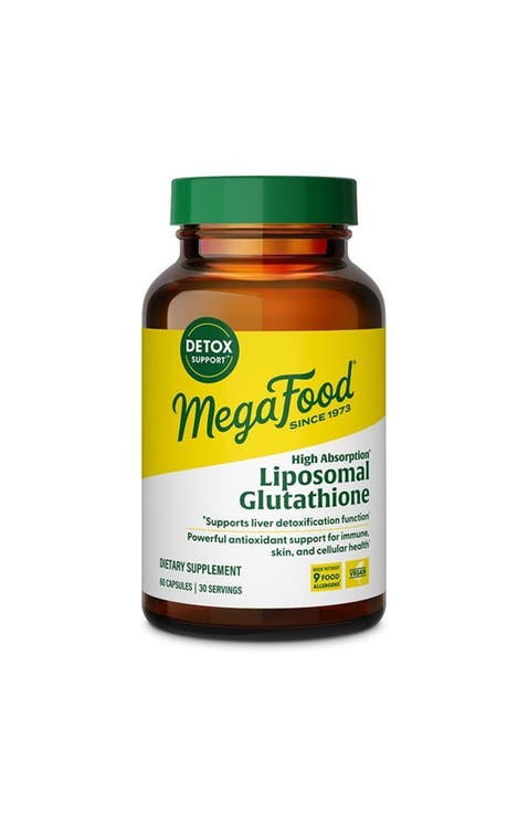 High Absorption Liposomal Glutathione, Liver Detox & Antioxidant Support, Vegan, 60 Capsules