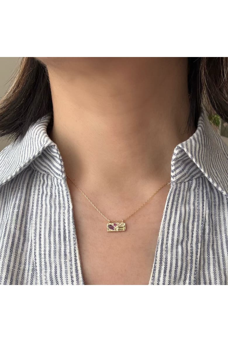 14K Violet Garden Small Collage Necklace, Alternate, color, Gold