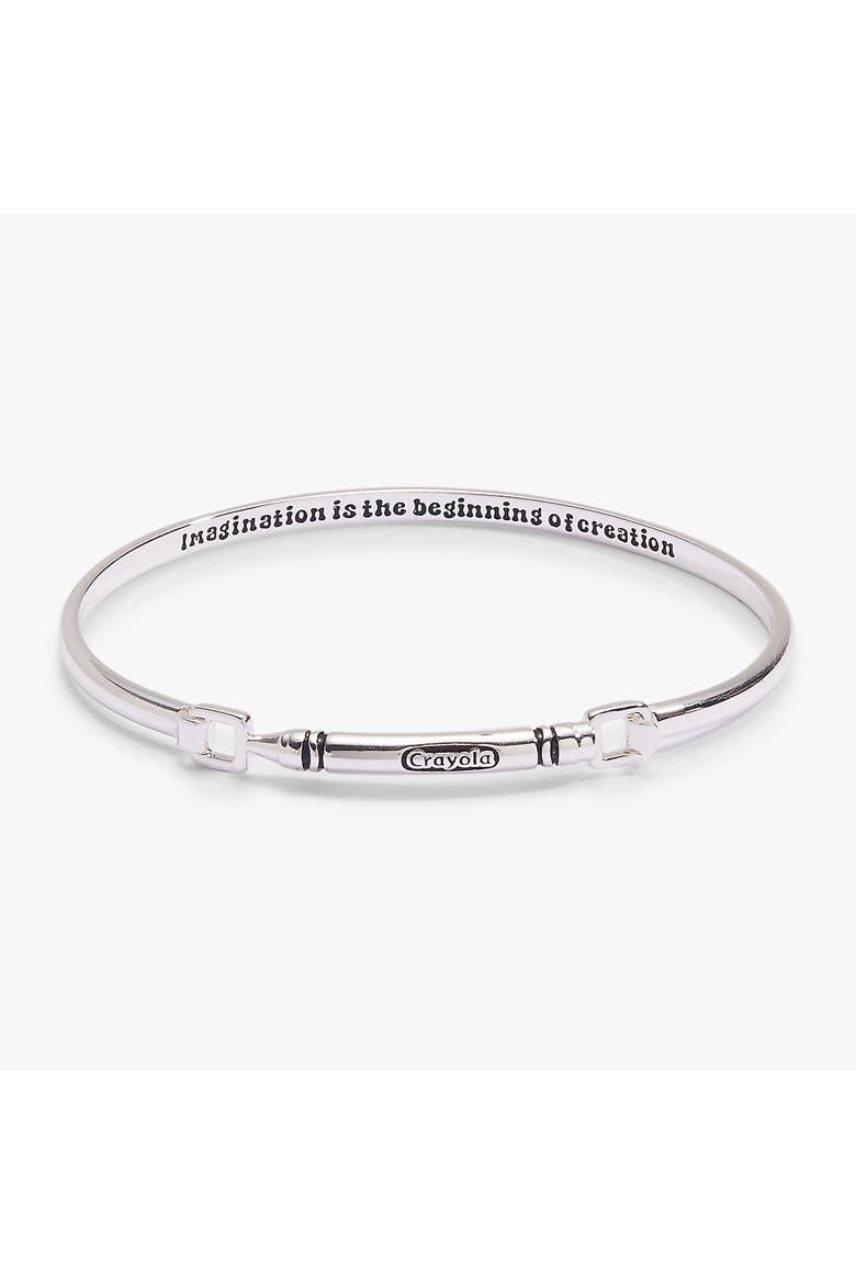 Crayola Metal Crayon Tension Bangle, Alternate, color, Silver