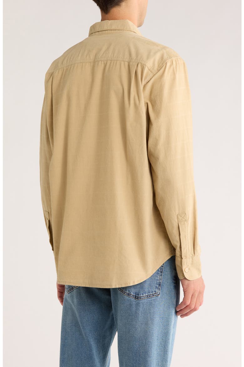 Beachfront Bonfire Button-Up Shirt, Alternate, color, STONE KHAKI